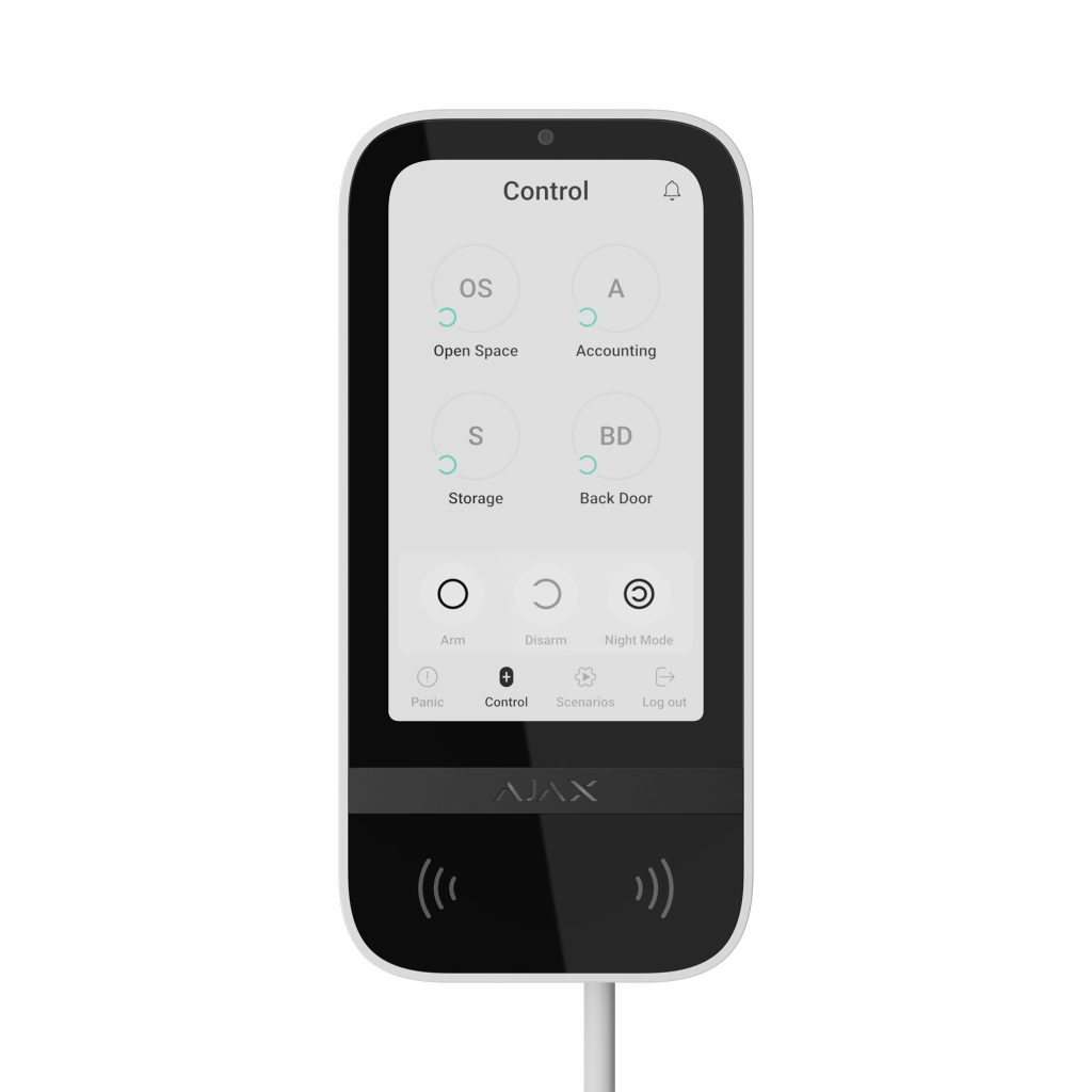 Ajax Superior KeyPad TouchScreen Fibra, White (81718)