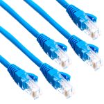 Cat 5 0.5m Patch Lead in Blue (Pack of 5)