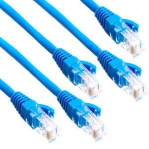 Cat 6  0.5m Patch Lead in Blue (Pack of 5)