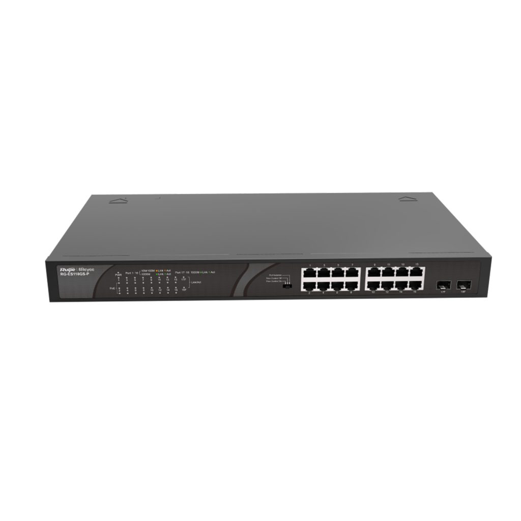 Ruijie Reyee 18-port 10/100/1000Mbps Unmanaged PoE Switch (RG-ES118GS-P)