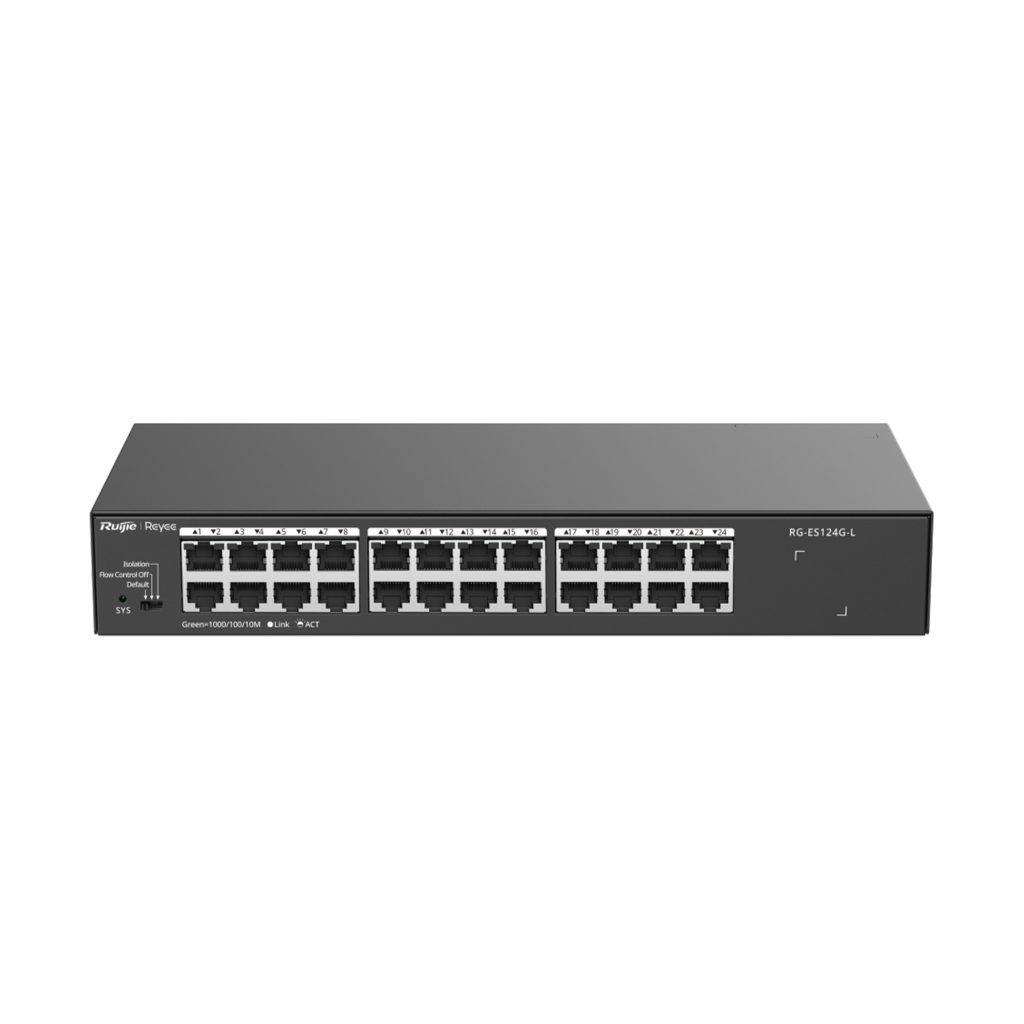 Ruijie Reyee 24-Port 10/100/1000 Mbps Unmanaged Non-PoE Switch (RG-ES124G-L)