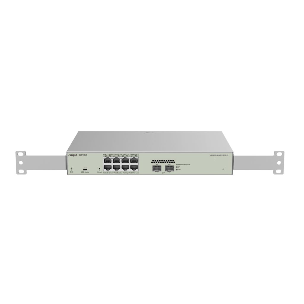 Ruijie Reyee 10-Port Gigabit Layer 2 Cloud Managed PoE Switch (RG-NBS3100-8GT2SFP-P-V2)